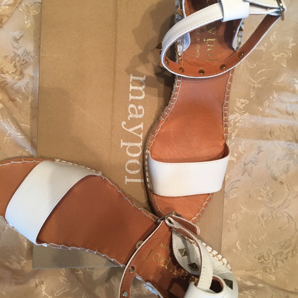 Maypol White Espadrilles Size 9 NWT